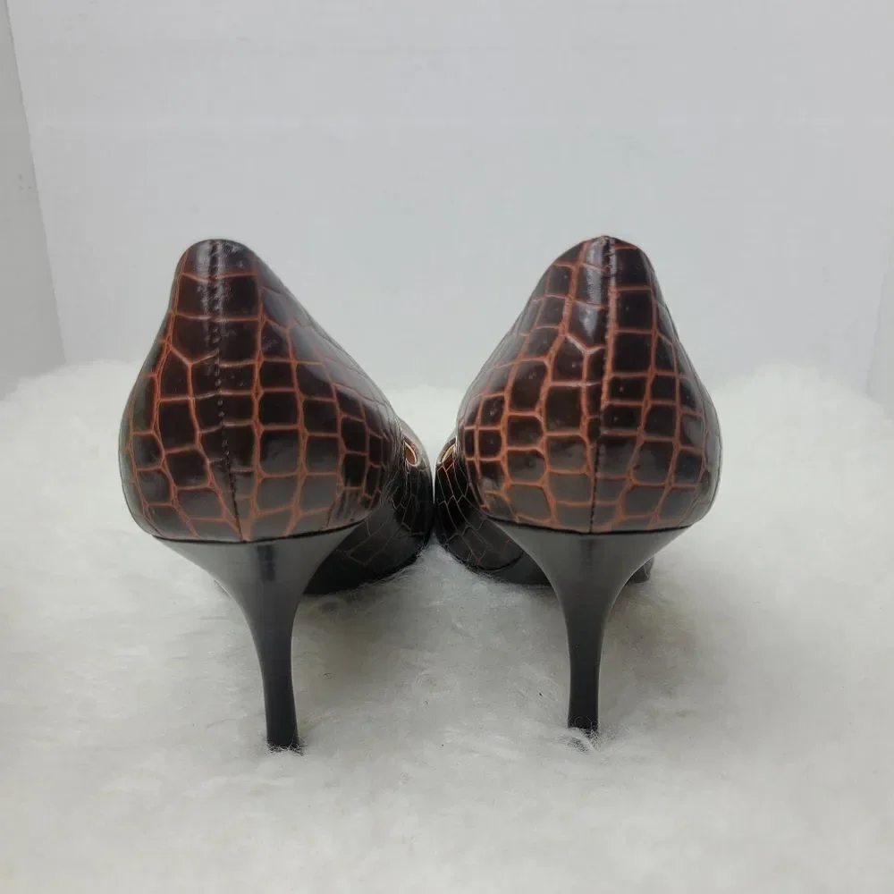 Giuseppe Zanotti Croco Skin Womens Pump Heel Shoes Size 8.5